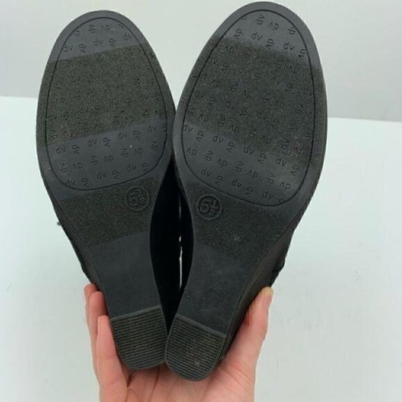 DV booties 5.5 Terri black faux suede zip wedges - Picture 6 of 8